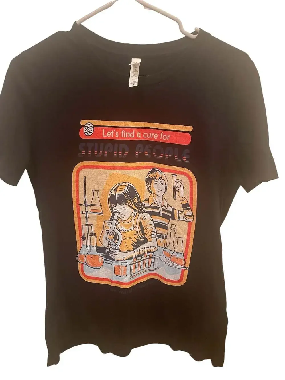 Steven Rhodes Let's Find A Cure For Stupid People Graphic T-Shirt